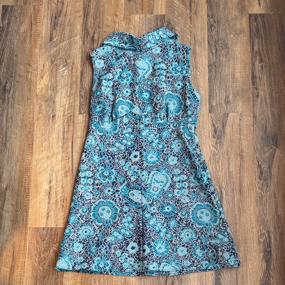 Vintage Blue Sleeveless Dress